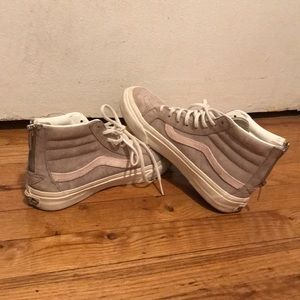 High top vans - Grey / pink